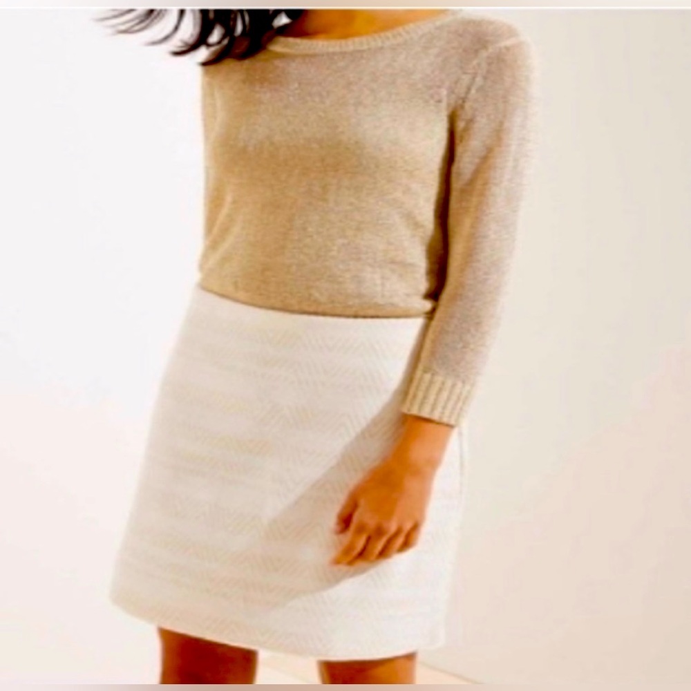 Like New, Loft White and Cream Pencil Skirt